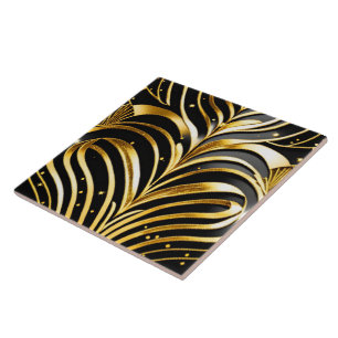 Populair Zwart Goud Art Deco Collectie Tegeltje