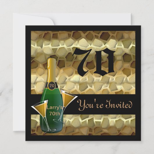 Populaire 70e Birthday-feestdagen Kaart (Voorkant)