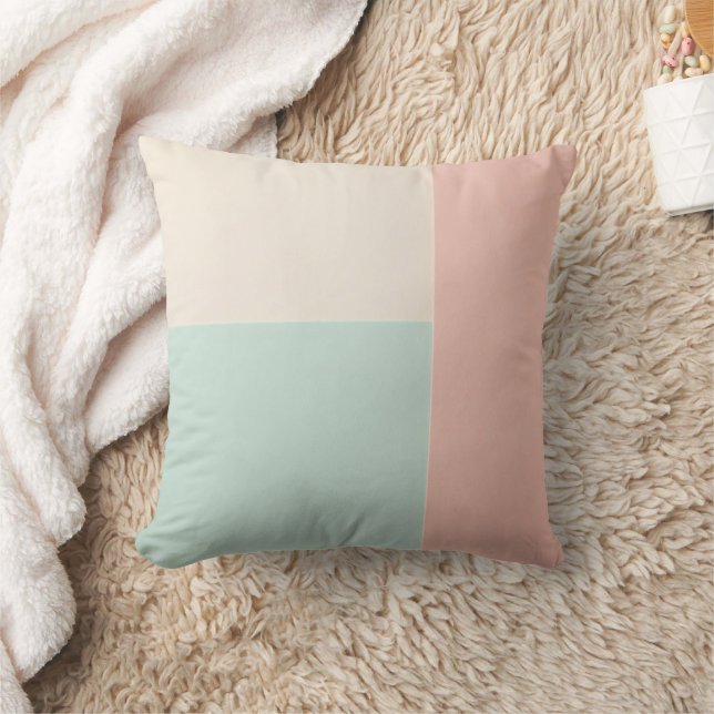 Populaire Abstracte Blush Roze Mint Collectie Kussen (Deken)