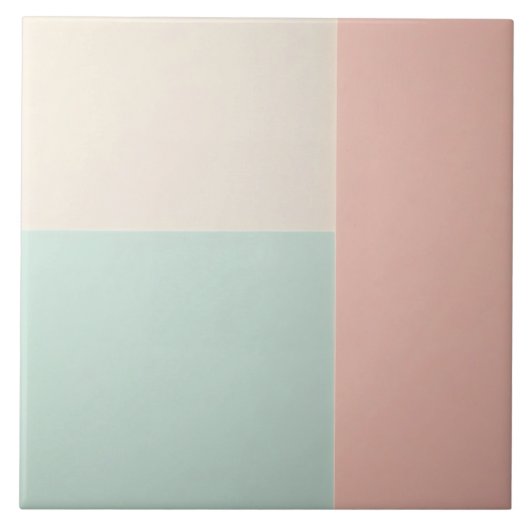 Populaire Abstracte Blush Roze Mint Collectie Tegeltje (Voorkant)