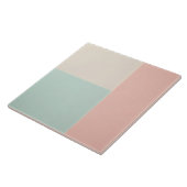 Populaire Abstracte Blush Roze Mint Collectie Tegeltje (Zijkant)
