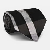 Populaire Abstracte Rood Zwarte Plaid Collectie Stropdas (Opgerold)