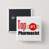 Populaire apotheker vierkante button 5,1 cm (Voorkant /achterkant)