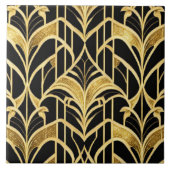 Populaire Art Deco Zwart Goud Collectie Tegeltje (Voorkant)