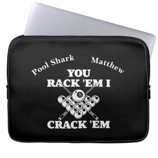 Populaire Biljart Quote in Bold Design Laptop Sleeve