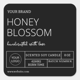 Populaire Black Candle Labels