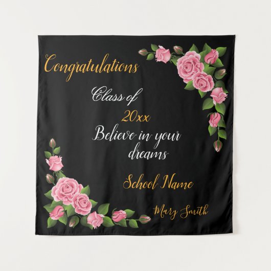 Populaire Bloem Customize Roos Tapijt Wandkleed (Voorkant)