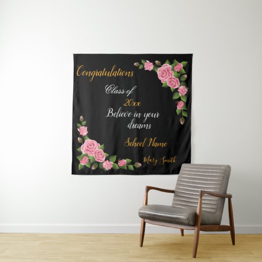 Populaire bloem_customize rozen wandtapijt wandkleed (In situ)