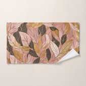 Populaire Blush Pink Gold Boho Leaves Collectie Bad Handdoek (Handdoek)