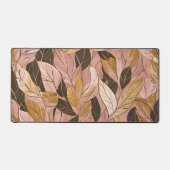 Populaire Blush Pink Gold Boho Leaves Collectie Bureaumat (Voorkant)