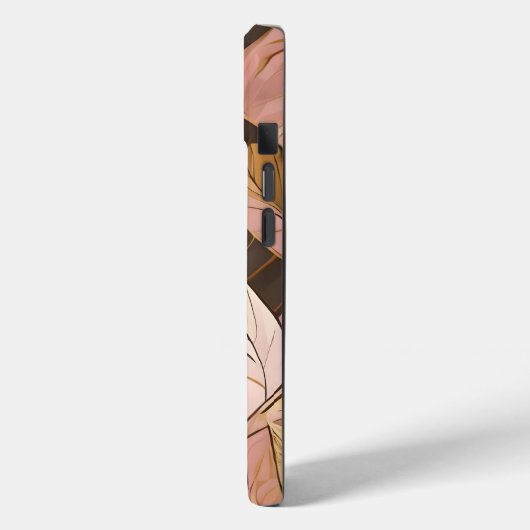 Populaire Blush Pink Gold Boho Leaves Collectie Case-Mate iPhone Case (Achterkant / Links)