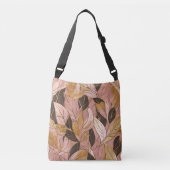 Populaire Blush Pink Gold Boho Leaves Collectie Crossbody Tas (Voorkant)