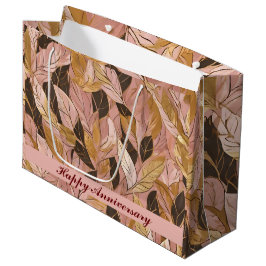 Populaire Blush Pink Gold Boho Leaves Collectie Groot Cadeauzakje
