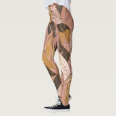 Populaire Blush Pink Gold Boho Leaves Collectie Leggings (Links)