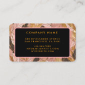 Populaire Blush Pink Gold Boho Leaves Collectie Visitekaartje (Achterkant)
