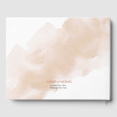 Populaire boog terracotta diep rood bloemeneucalyp gastenboek (Achterkant)