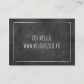 Populaire charmante krijtbord trend bruiloft informatiekaartje (Achterkant)