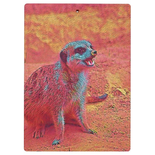 populaire dieren - Meerkat Klembord (Achterkant)