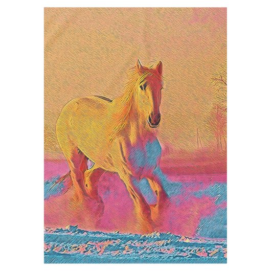 populaire dieren - paard 1 tafelkleed (Voorkant)