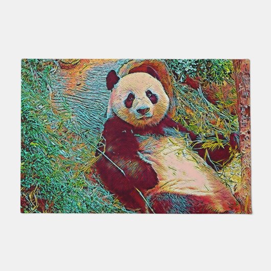 populaire dieren - Panda 1 Deurmat (Voorkant)