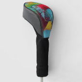 populaire dieren - papegaai golfheadcover (Schuin)