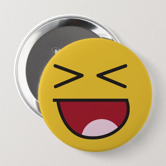 Populaire emoji LOL Ronde Button 4,0 Cm (Voorkant /achterkant)