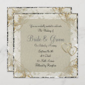 Populaire en elegante uitnodiging tot weddenschapp (Voorkant / Achterkant)