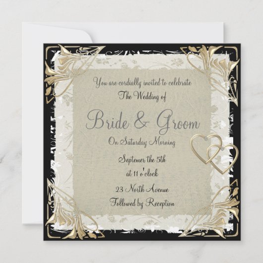 Populaire en elegante uitnodiging tot weddenschapp (Voorkant)