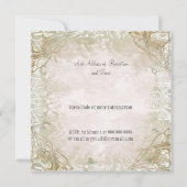 Populaire en legante uitnodiging voor gouden bruil (Achterkant)