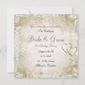 Populaire en legante uitnodiging voor gouden bruil (Voorkant)