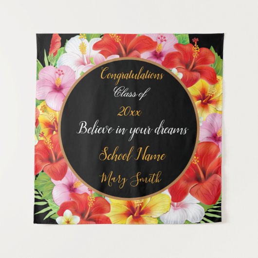 Populaire Exotische Bloemstuk Aangepaste Tapijt Wandkleed (Voorkant)