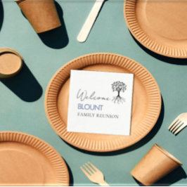 Populaire familieboomgezinshereniging servet