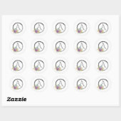 *~* Populaire Floral Glitter Monogram Initiaal Gir Ronde Sticker (Vel)