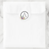 *~* Populaire Floral Glitter Monogram Initiaal Gir Ronde Sticker (Tas)