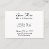 *~* Populaire Floral Green Turquoise Chic Beauty Visitekaartje (Achterkant)