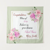 Populaire Floral past roze Paars aan Wandkleed (Voorkant)