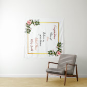 Populaire Floral past witte roze Rose aan Wandkleed (In Situ (horizontaal))