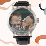 Populaire foto van beste vader op dag van de vader horloge<br><div class="desc">Beste vader van elke vaders dag, volledige fotowacht. Het horloge toont een volledige foto van je familie en bevat ook de woorden "Beste vader ooit" en de naam van elk familielid. Dit horloge is de perfecte manier om je vader te shows hoeveel je belangrijk vindt. Geweldig als geschenk voor Vaderdag,...</div>