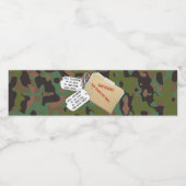 Populaire geheime GI Soldaat Camouflage Partij Waterfles Etiket (Enkel label)