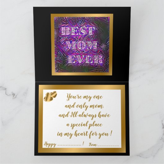 Populaire Gift Modern Elegant Kaart (Binnen)