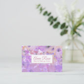 *~* Populaire Girly Roos Lavendel Roze Schoonheid Visitekaartje (Staand voorkant)