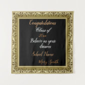 Populaire  Gold 3D Floral past tapehuis aan Wandkleed (Voorkant)