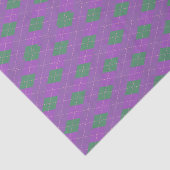 Populaire Groene Paarse Plaid Kerst Tissuepapier (Detail)