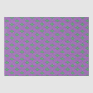 Populaire Groene Paarse Plaid Kerst Tissuepapier