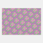 Populaire Groene Roze Paarse Kerstkrans Inpakpapier Vel (Voorkant 2)
