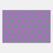 Populaire Groene Roze Paarse Kerstkrans Inpakpapier Vel (Voorkant)