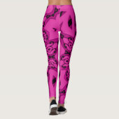 Populaire Hot Pink Star Rave Party Leggings (Achterkant)