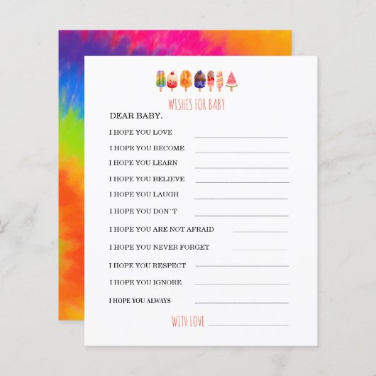 Populaire Ice Creamr-baby showerPapierblad (Voorkant / Achterkant)