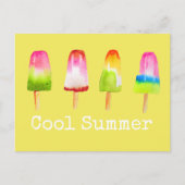 Populaire ijsblokzomerse waterverf schattig briefkaart (Voorkant)