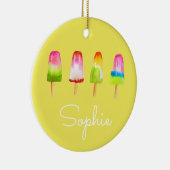 Populaire ijsblokzomerse waterverf schattig keramisch ornament (Rechts)